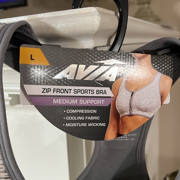 Avia Zip Front Sports Bra  size Large - Picture 2 of 5